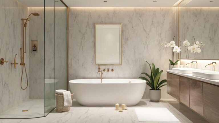 affordable luxury bathroom design features