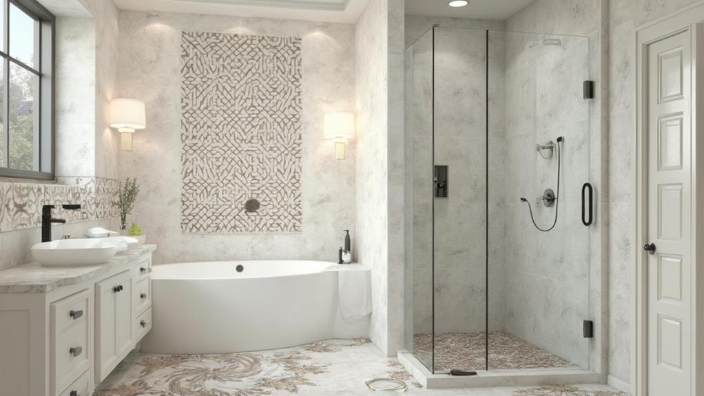 appropriate bathroom pattern scale selection