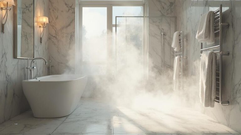 bathroom comfort through heated floors