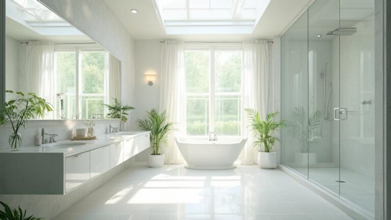 bathroom design maximizing natural illumination