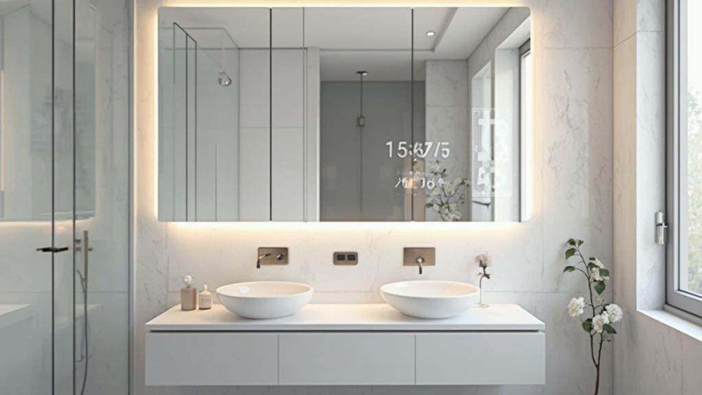 bathroom design with smart mirrors