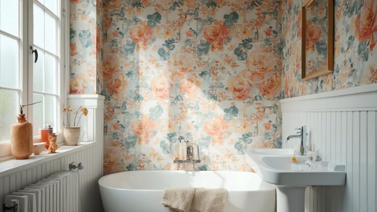 bathroom wallpaper classic design revival