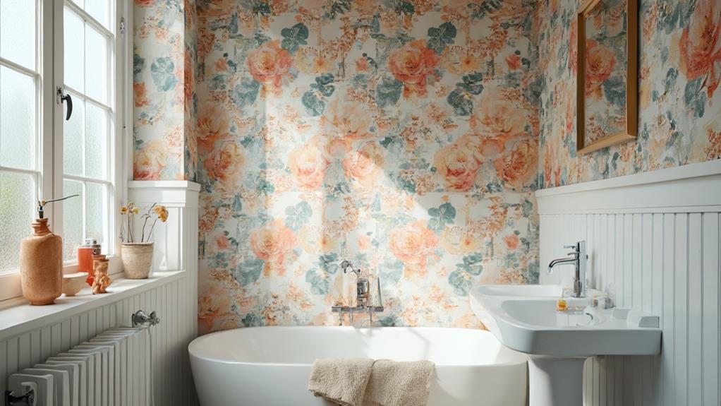 bathroom wallpaper classic design revival