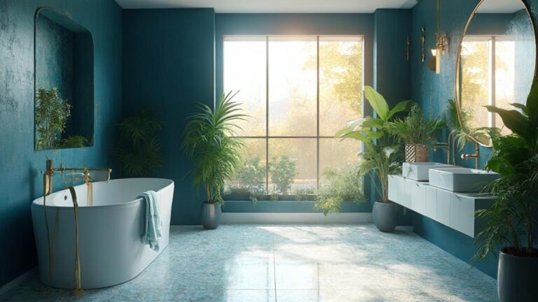 color infused bathroom design inspiration