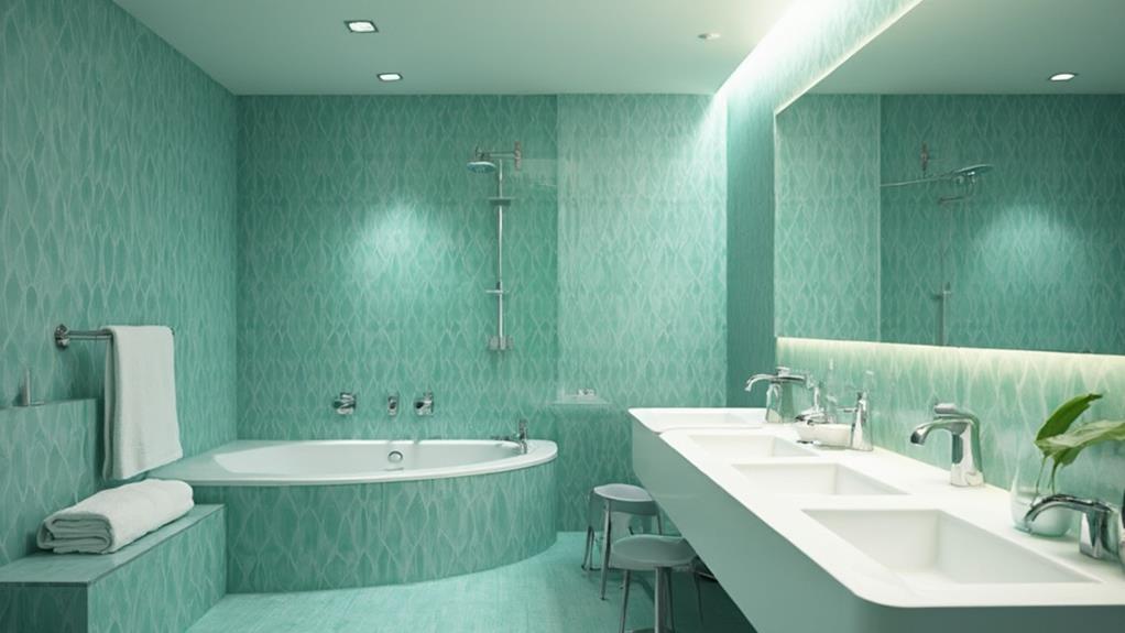 coordinated bathroom color palette creation