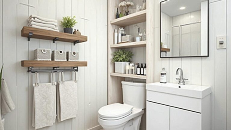 decluttering bathroom space creatively