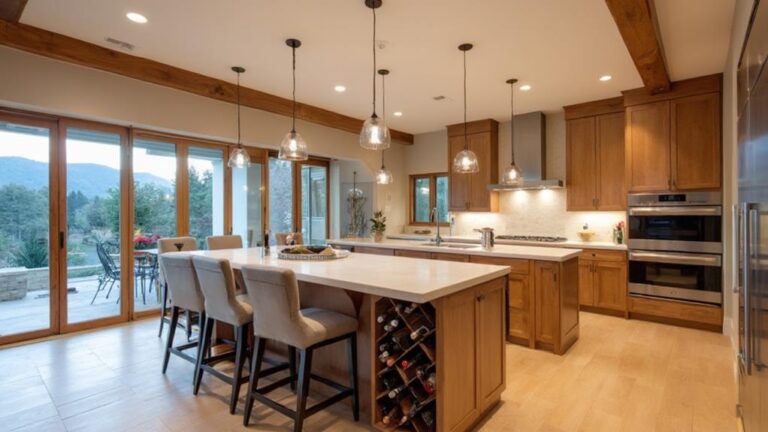 entertaining kitchen layout and features