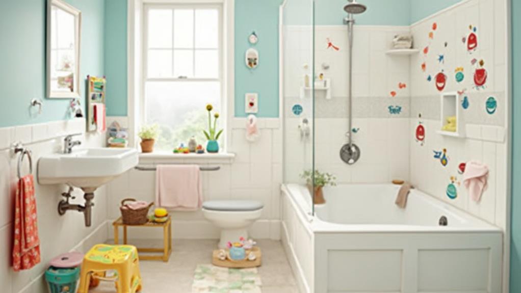 flexible functional fun family focused bathroom