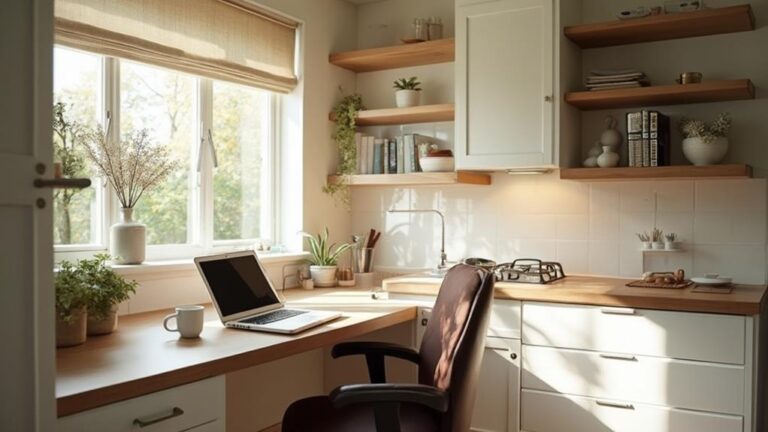 home office in kitchen design