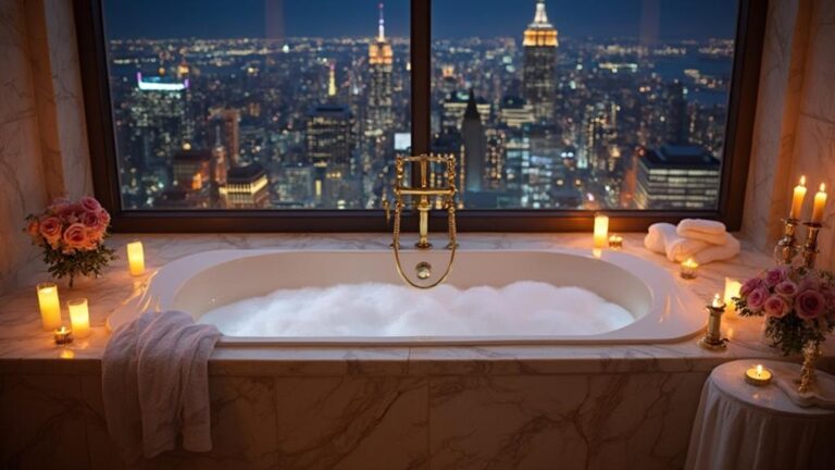 luxurious bathtub relaxing experience