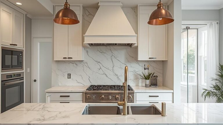 metallic accents enhance kitchen design