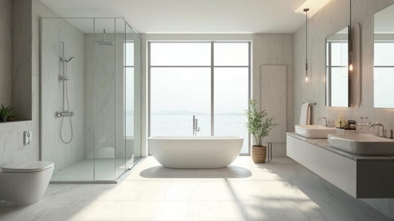 pros cons open concept bathroom designs