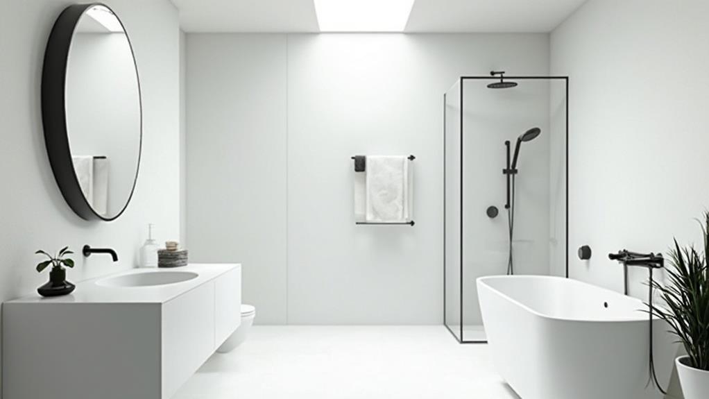 simplistic functional bathroom design