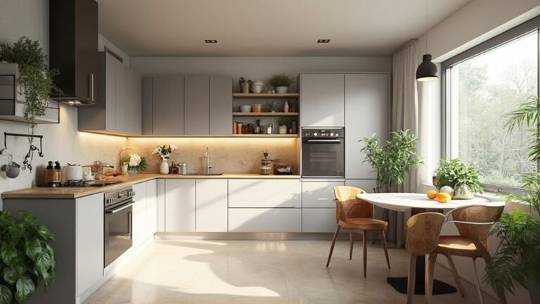 space efficient l shaped kitchen design