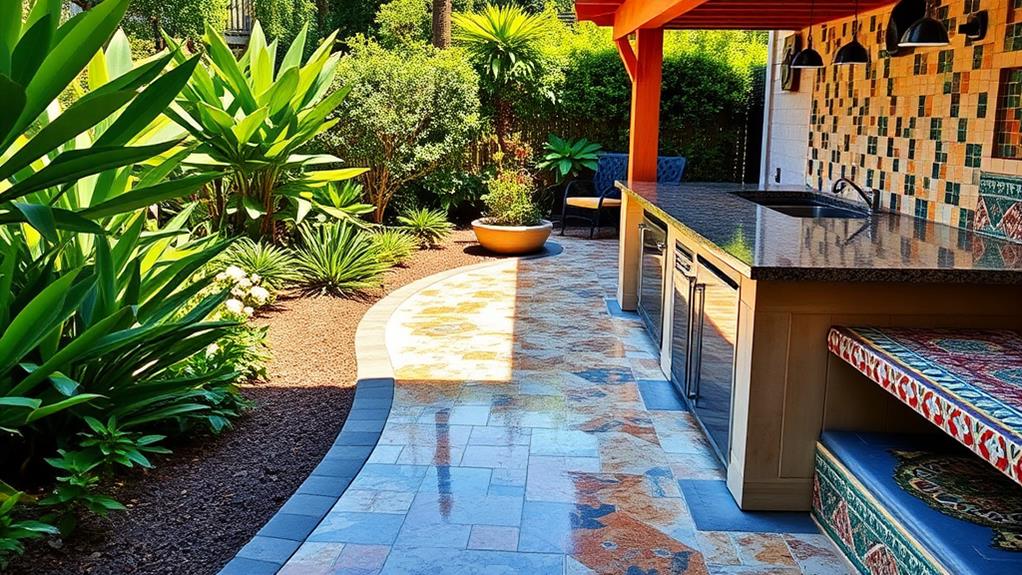 tile installations for outdoor spaces