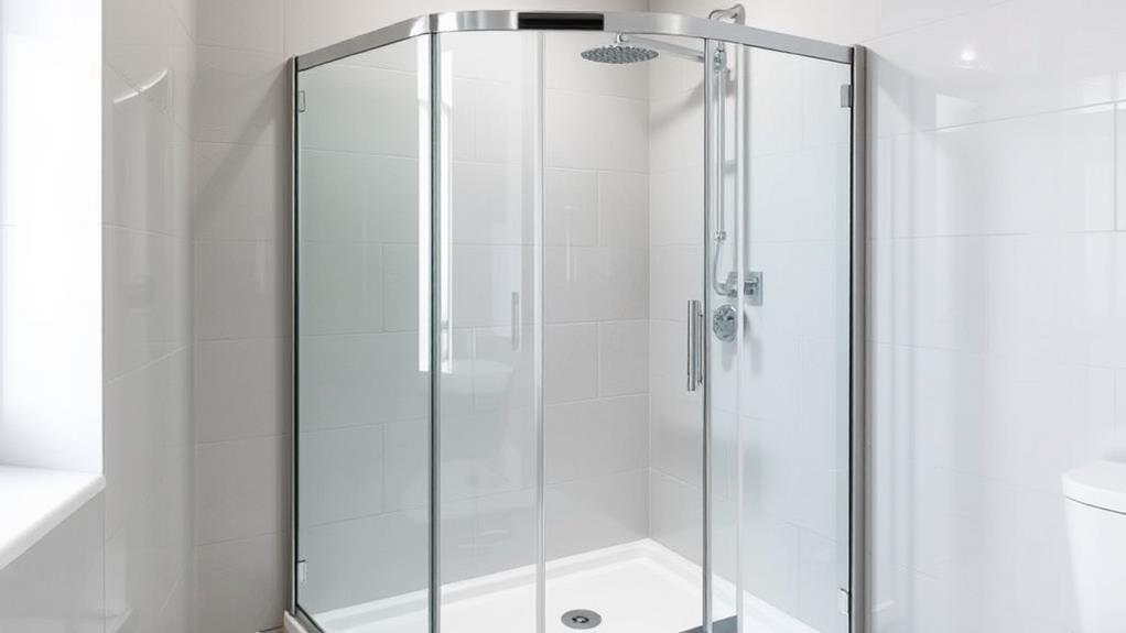 unconventional shower enclosure design