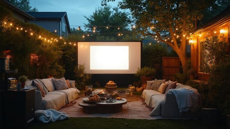 backyard movie night renovations