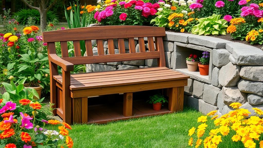 built in storage landscaping