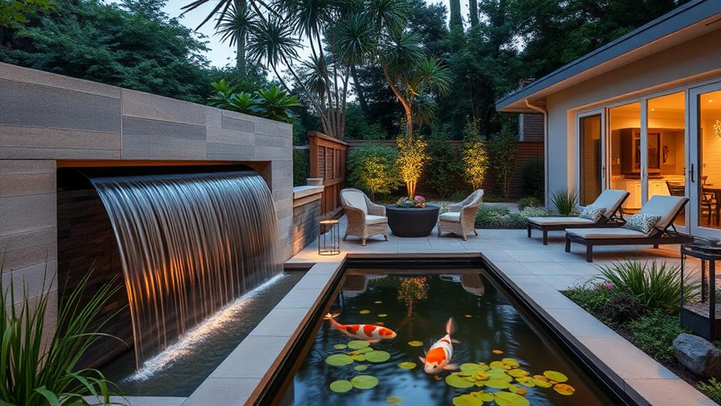 calming water ambiance features