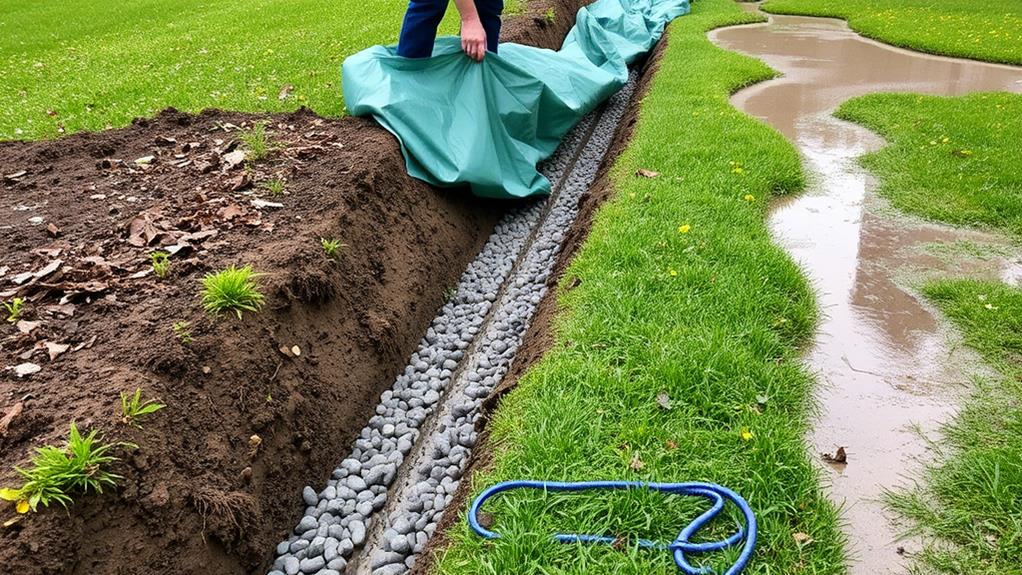 drainage system installation