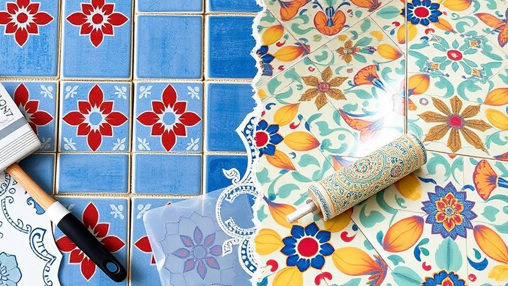instant impact through painting tiles