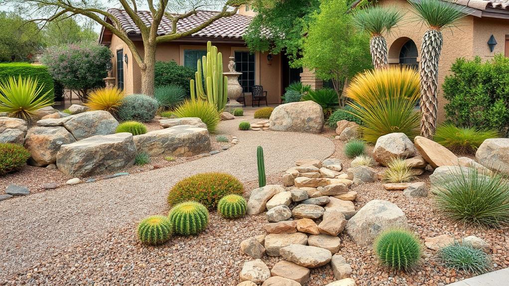 landscaping elements and ground cover