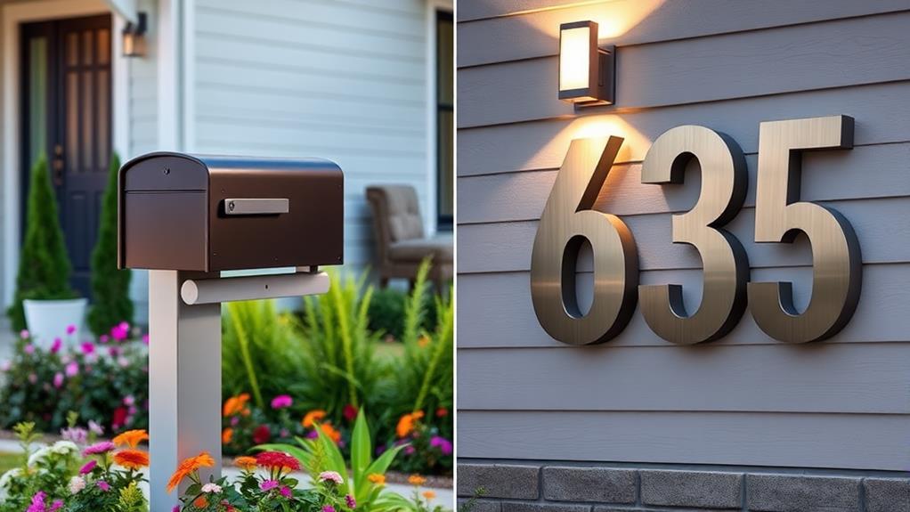 mailbox and house number improvement