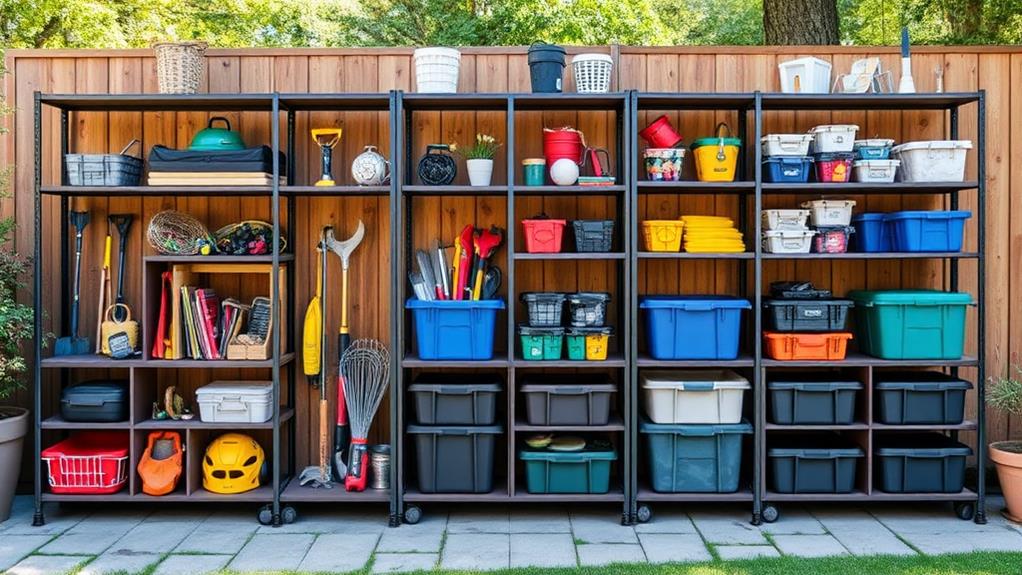 modular outdoor organization storage systems