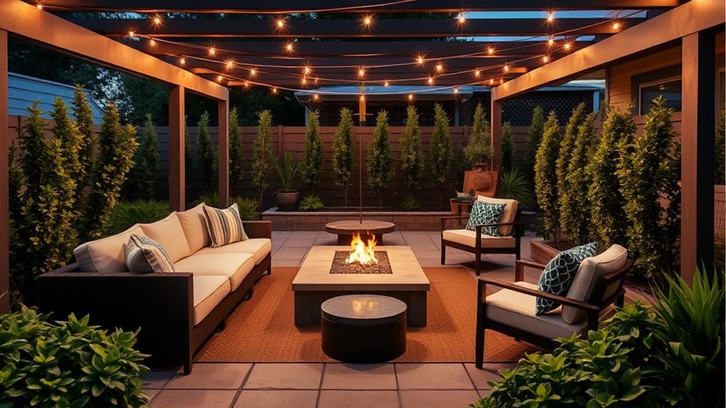 outdoor room furniture arrangements