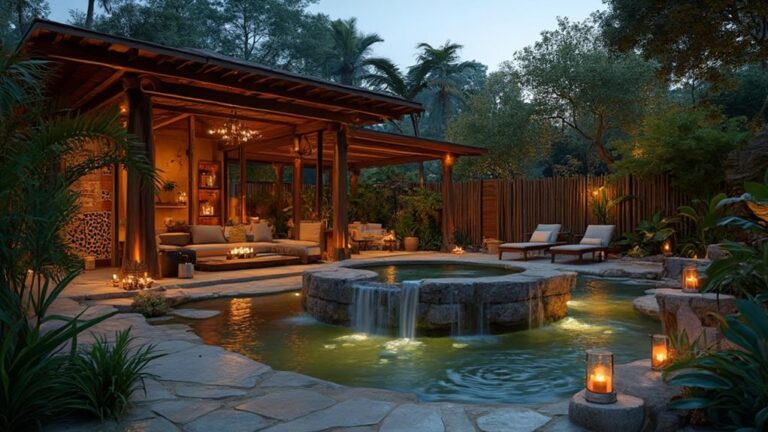 outdoor spa backyard luxury pampering