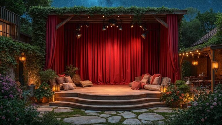 outdoor theater backyard performance renovation ideas