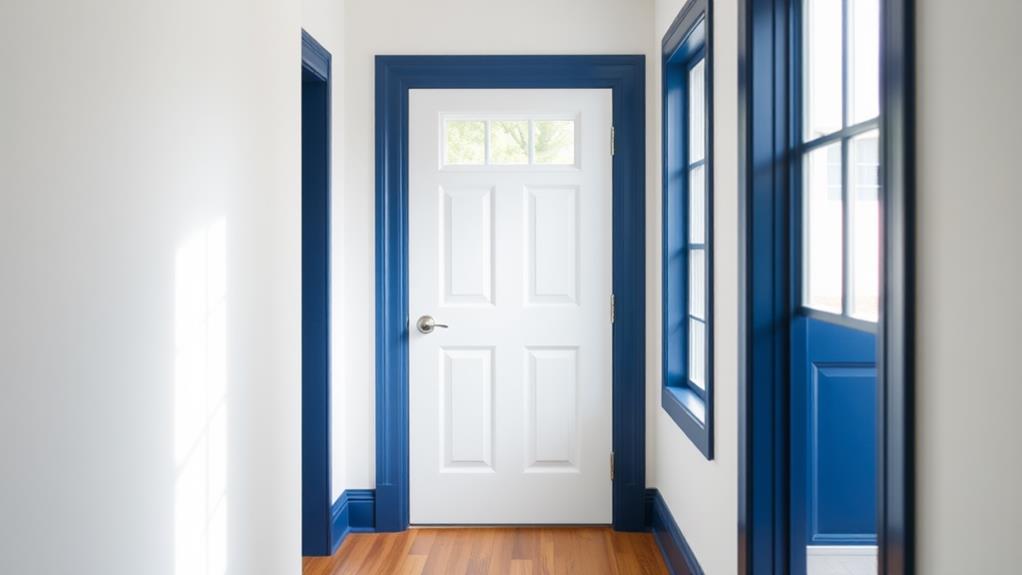 painting trim with contrasting hues