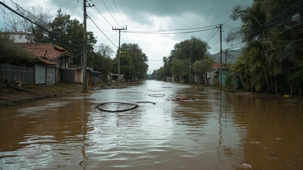 post storm water conceals dangers