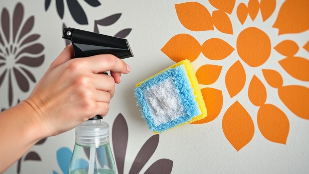 preserving stenciled surface appearance