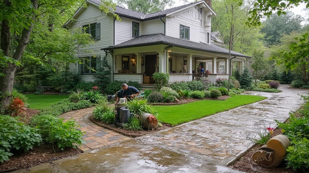 prevent standing water after rainfall