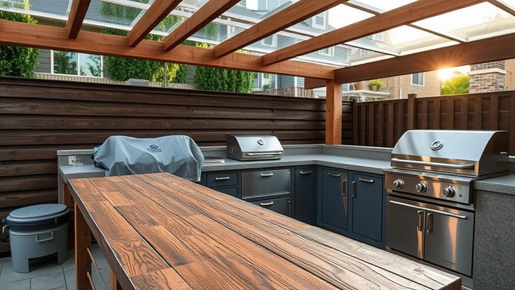 protect outdoor kitchen from weather