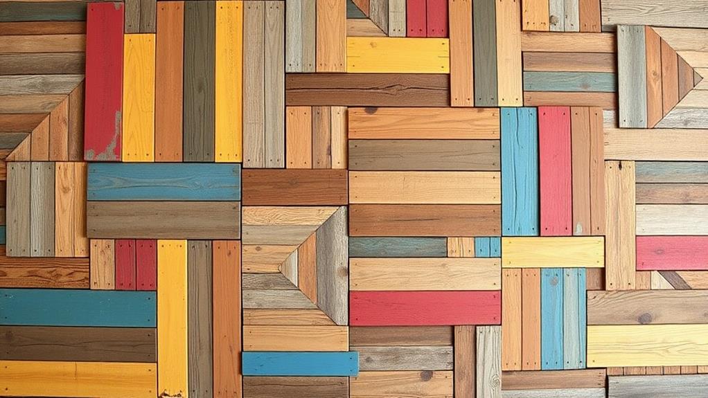 recycled wooden decorative wall piece