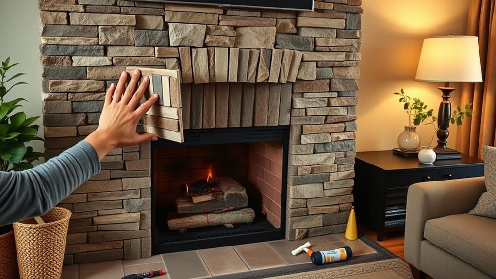 reface home with stone veneer