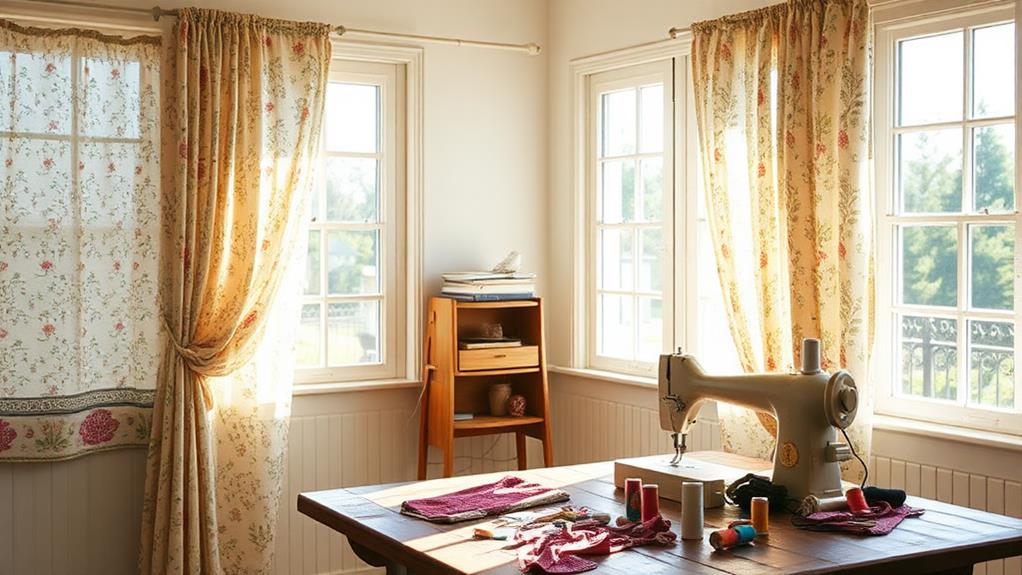 repurposed fabric window treatments