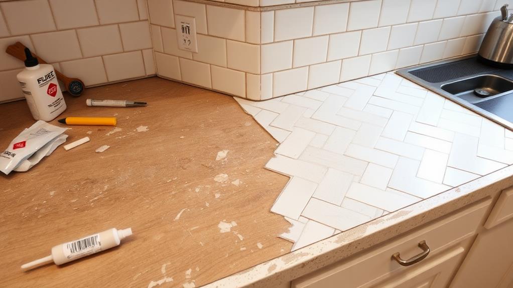 resurface with ceramic tiles