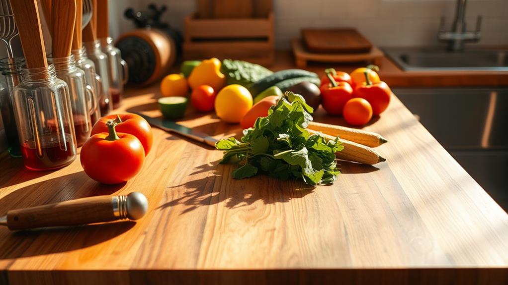 robust wooden kitchen countertops
