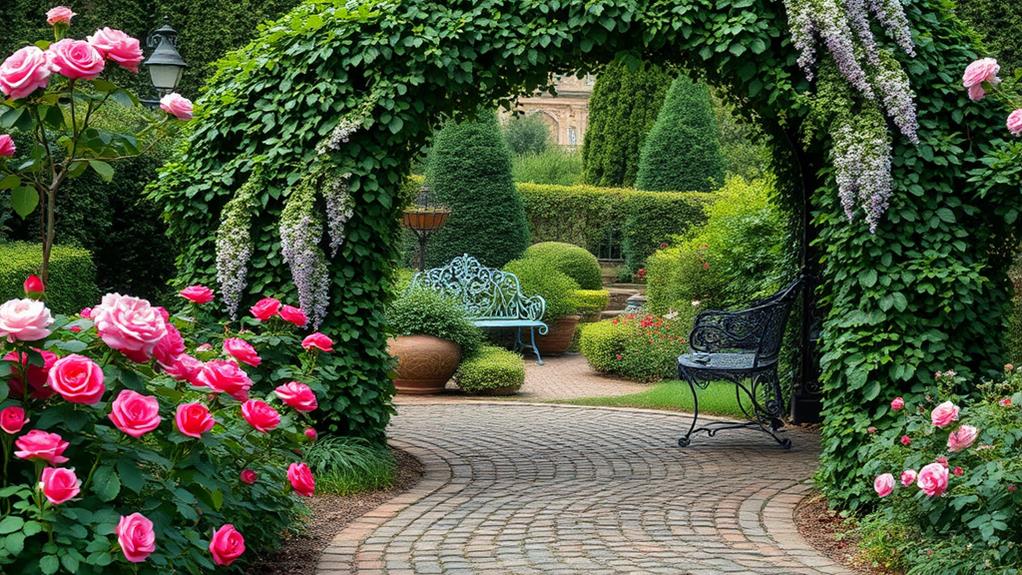 romantic archways and meandering paths