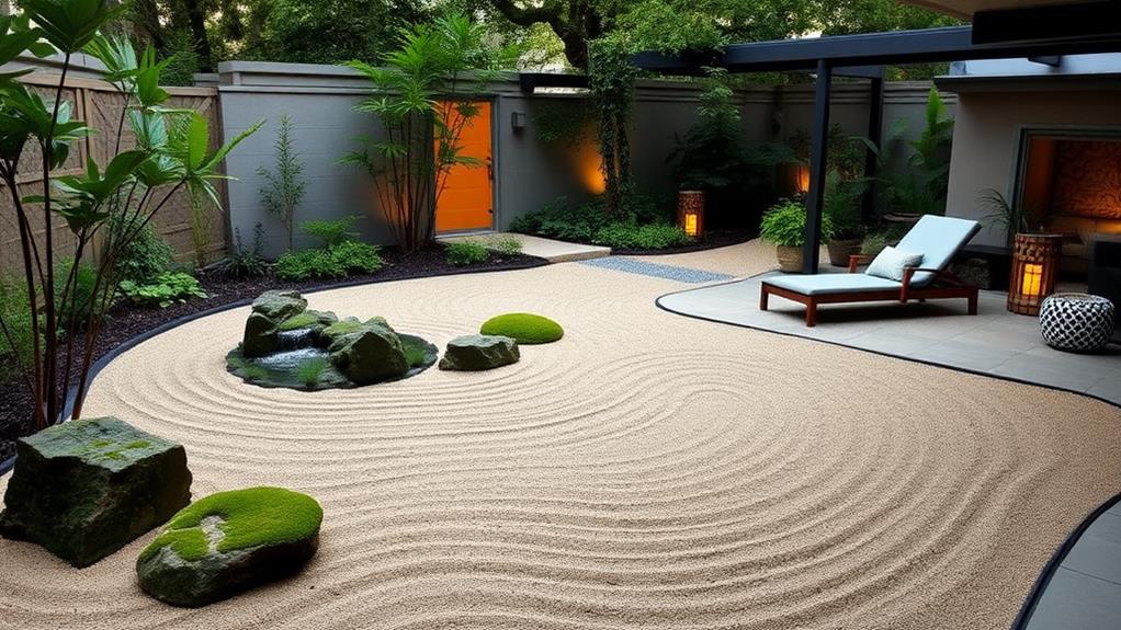 serene tranquil meditative garden retreat