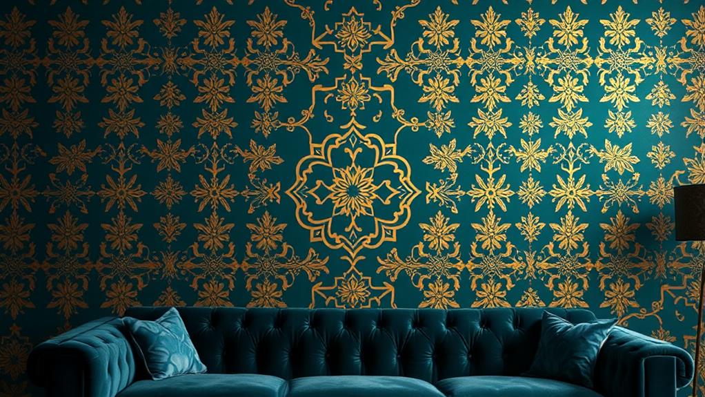 stenciled decorative pattern designs