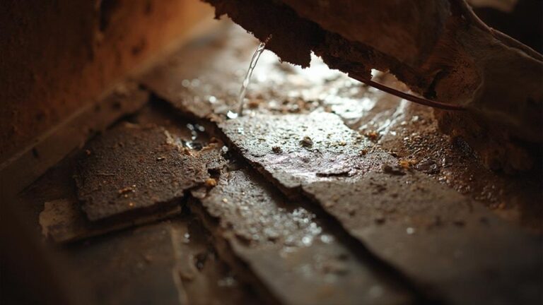 storm damaged roof structure