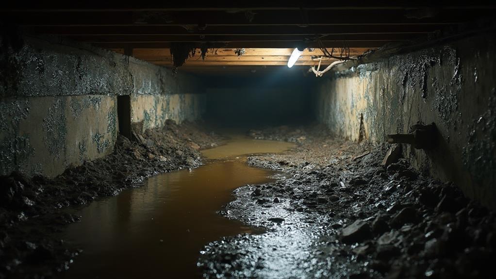 unseen crawl space water hazard