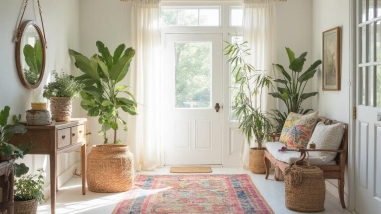 welcoming budget friendly entryway transformation